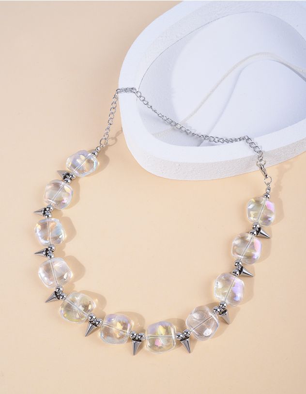 Чокер на шию із намистин з шипами | 264601-05-XX - A-SHOP