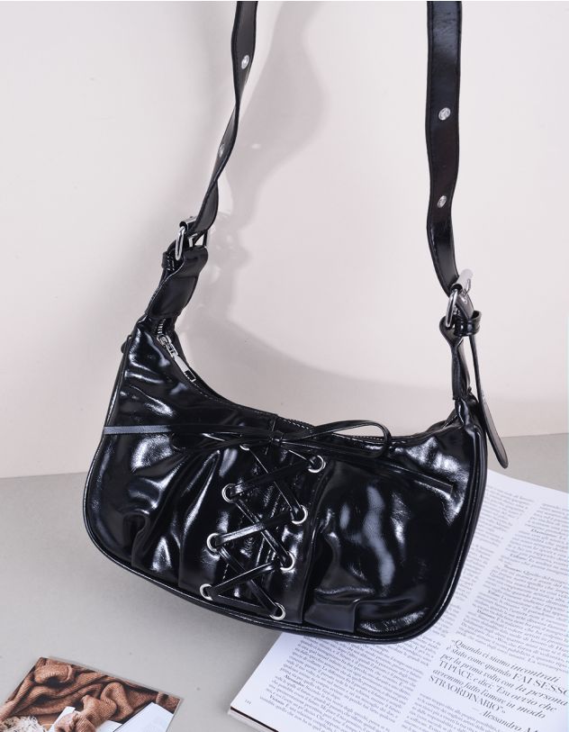 Сумка на довгому ремінці з бантом | 264509-02-XX - A-SHOP