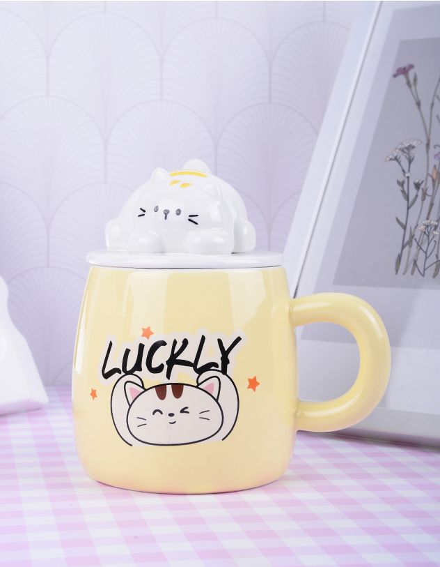 Чашка 420мл з принтом котика | 264532-19-XX - A-SHOP