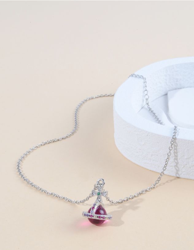 Підвіска на шию з кулоном у вигляді Сатурна | 262921-63-XX - A-SHOP