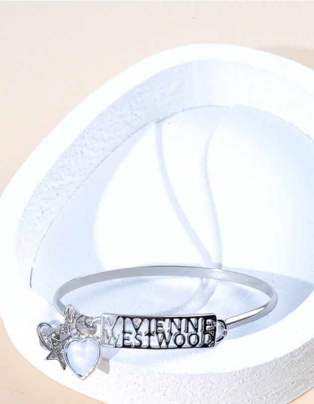 Браслет на руку з підвіскою у вигляді серця та Сатурна | 262946-05-XX - A-SHOP