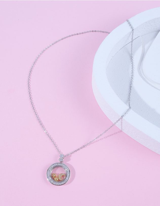 Підвіска на шию з зірками та півмісяцем у кулоні | 264479-05-XX - A-SHOP