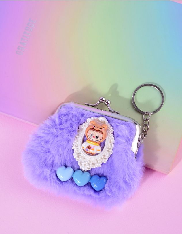 Монетниця хутряна з лабубу | 265003-03-XX - A-SHOP