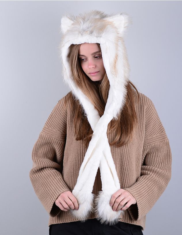 Звірошапка хутряна з вушками | 262890-40-XX - A-SHOP