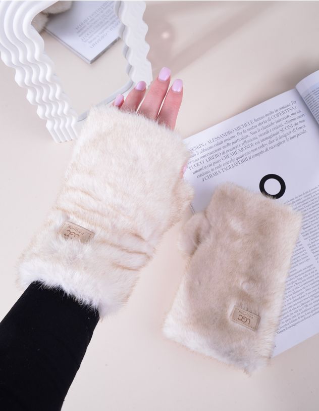 Рукавички мітенки хутряні | 265646-40-XX - A-SHOP