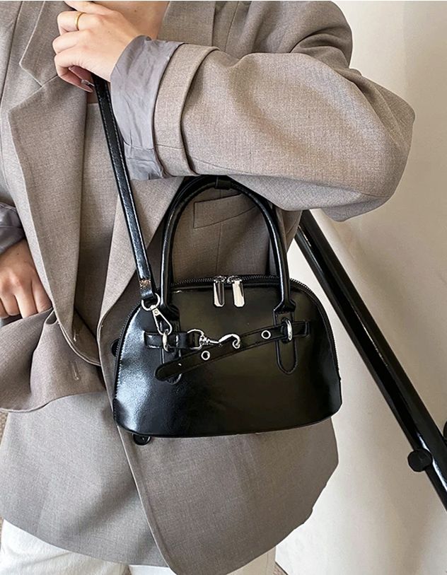 Сумка на плече з фурнітурою | 264691-02-XX - A-SHOP