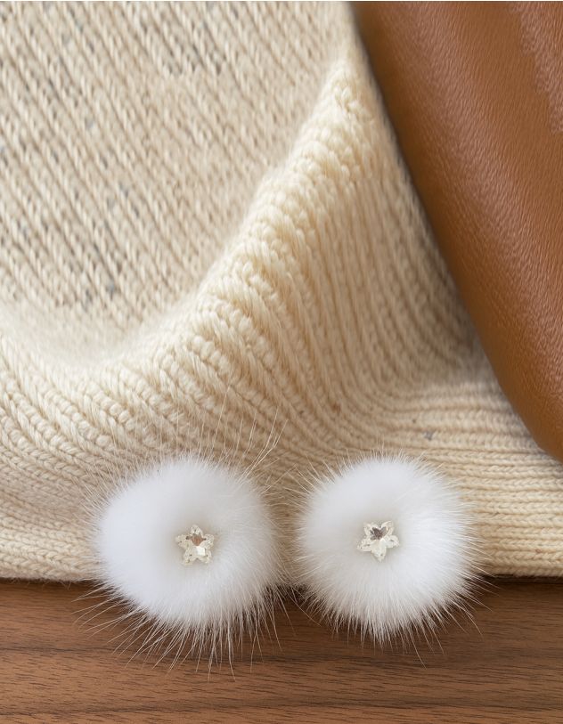 Сережки пусети хутряні | 263391-01-XX - A-SHOP