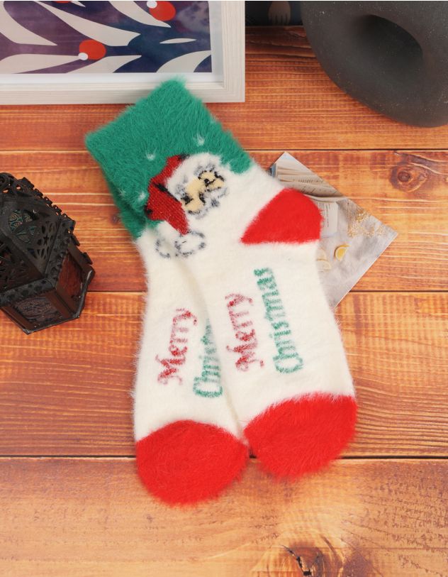 Шкарпетки з новорічним принтом | 262244-01-XX - A-SHOP