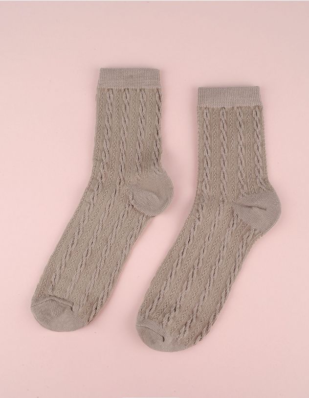 Шкарпетки з плетеним візерунком | 257196-22-71 - A-SHOP