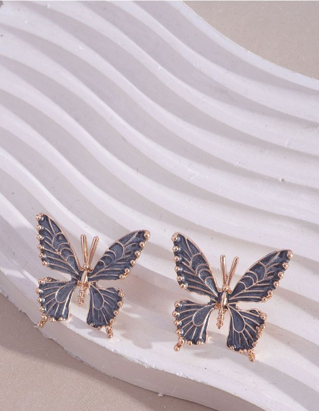 Сережки пусети у вигляді метеликів | 254005-24-XX - A-SHOP