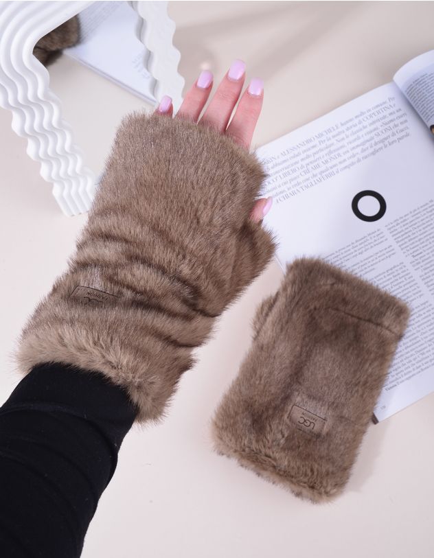 Рукавички мітенки хутряні | 265646-12-XX - A-SHOP