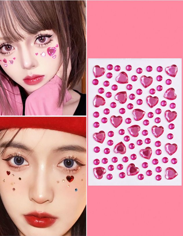 Стрази декоративні на обличчя у вигляді серця | 266949-17-XX - A-SHOP