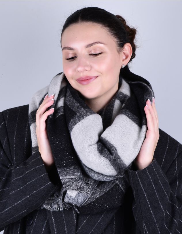 Палантин на шию з принтом | 264403-02-XX - A-SHOP