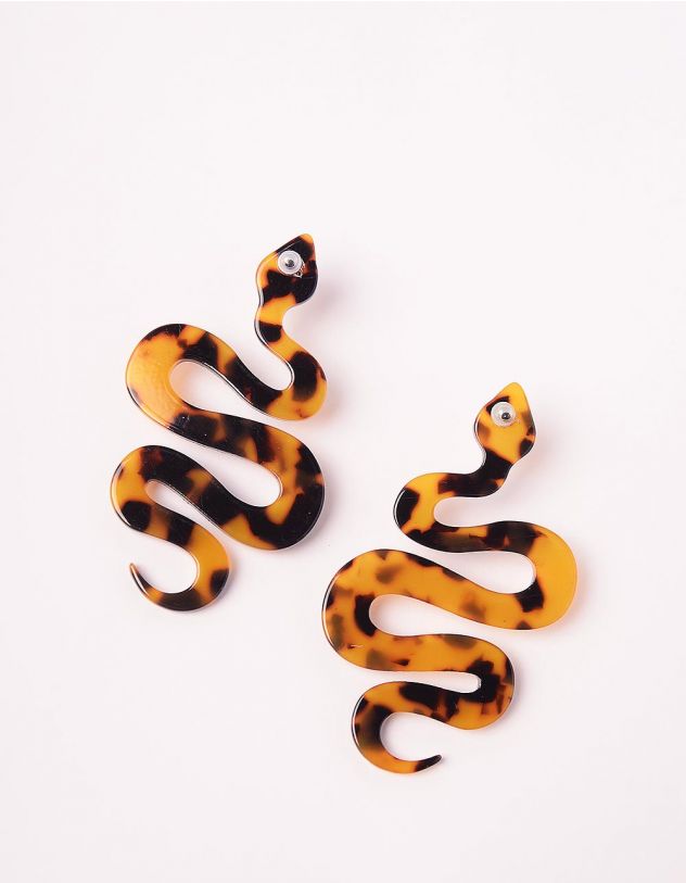 Сережки подовжені  у вигляді змій | 246291-12-XX - A-SHOP