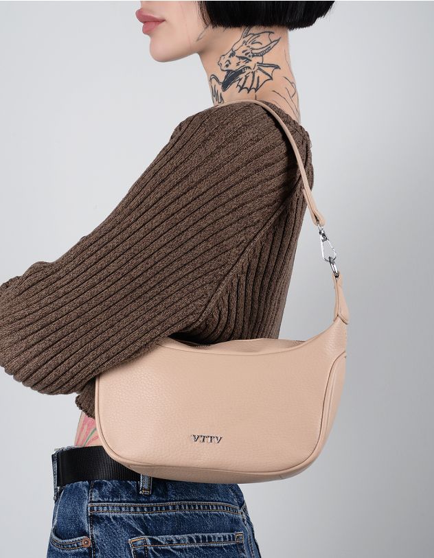 Сумка на плече жіноча з фурнітурою | 259874-39-XX - A-SHOP