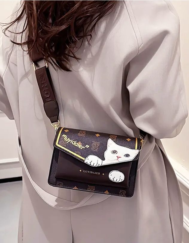 Сумка кросс боді з зображенням кота | 264278-33-XX - A-SHOP