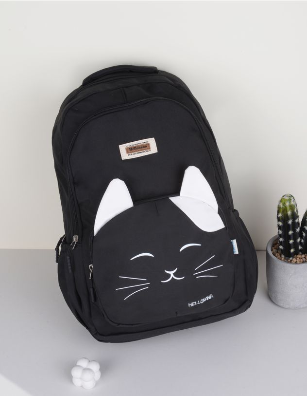 Рюкзак для міста із зображенням котика на кишені | 258707-02-XX - A-SHOP