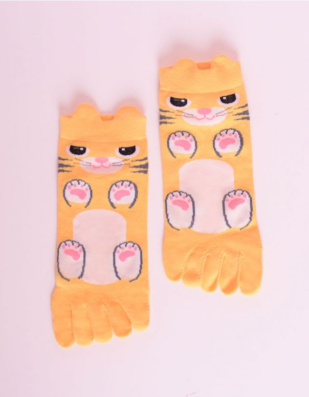 Шкарпетки з принтом кішки | 254055-19-XX - A-SHOP