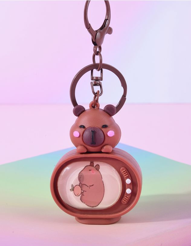 Брелок з капібарою що світиться | 263579-26-XX - A-SHOP