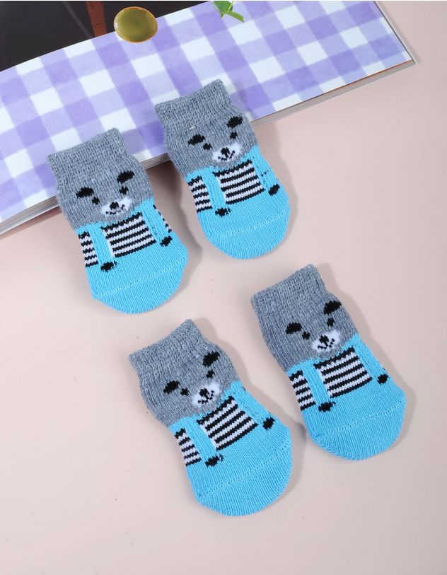 Шкарпетки для котика з принтом тваринки | 255989-13-XX - A-SHOP
