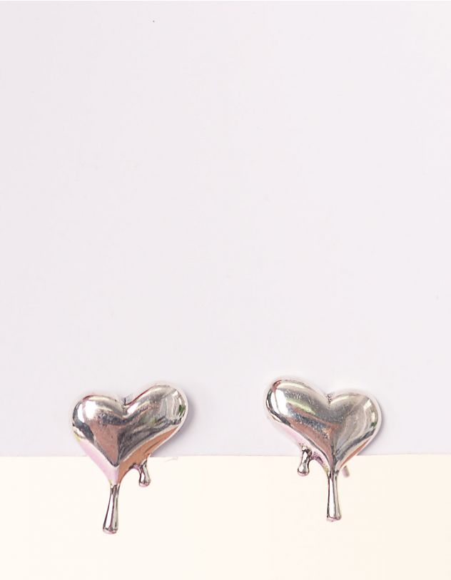 Сережки пусети у вигляді серця | 251940-05-XX - A-SHOP