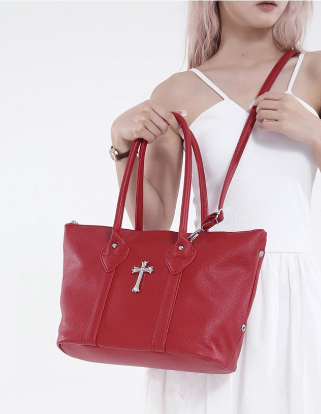 Сумка класична з фурнітурою у вигляді хреста | 265115-15-XX - A-SHOP