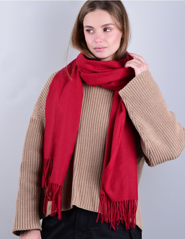 Палантин однотонний з китицями | 241857-15-XX - A-SHOP