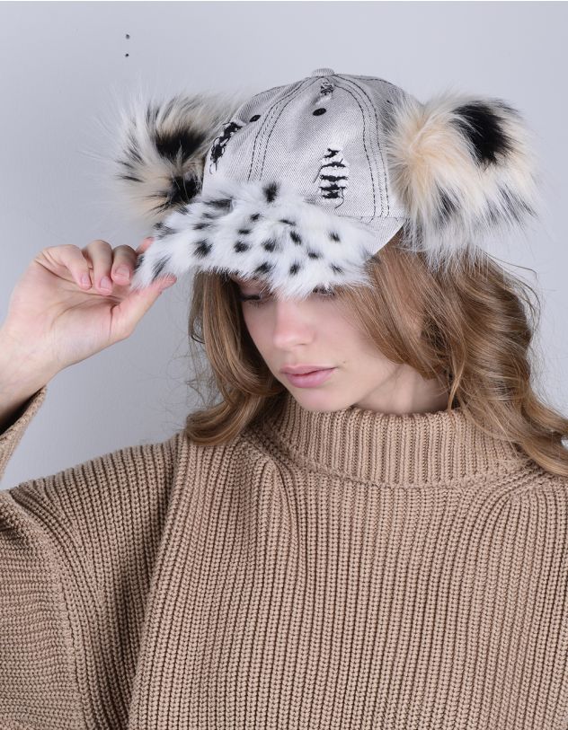Бейсболка з хутром | 263929-29-XX - A-SHOP