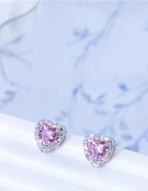 Сережки пусети у вигляді серця | 264071-70-XX - A-SHOP