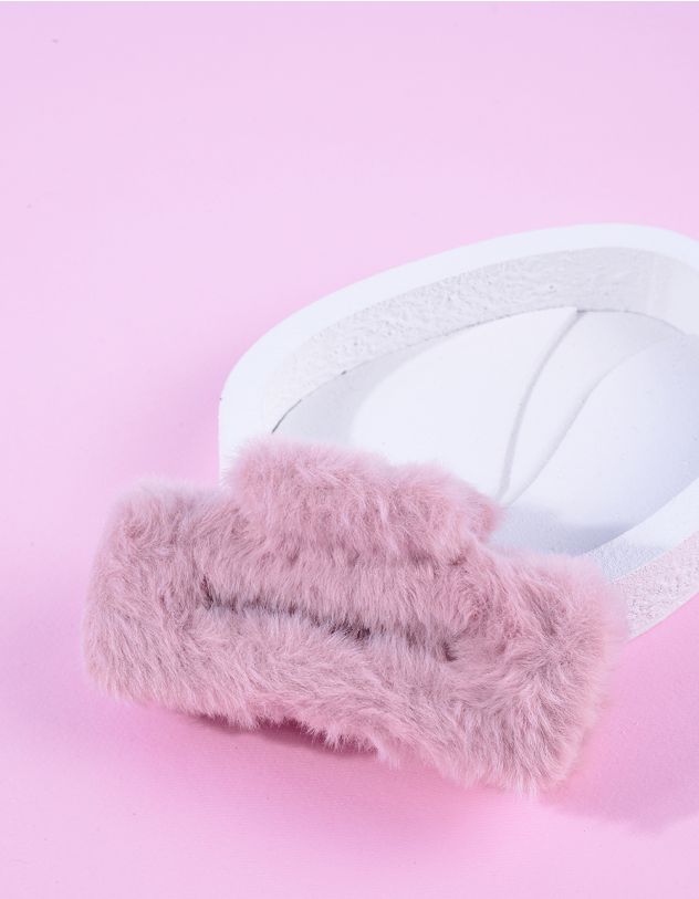 Заколка для волосся крабік хутряна | 263290-14-XX - A-SHOP