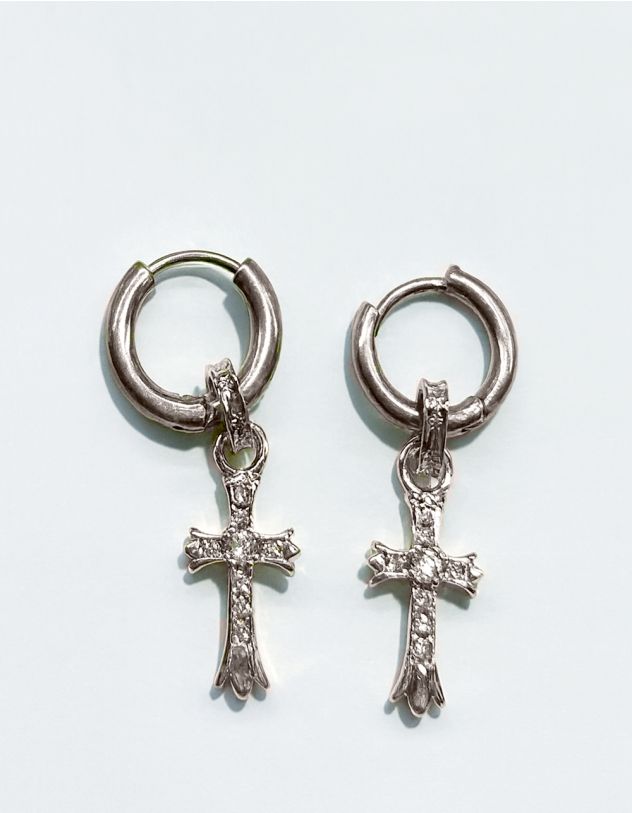 Сережки з хрестом | 264885-05-XX - A-SHOP