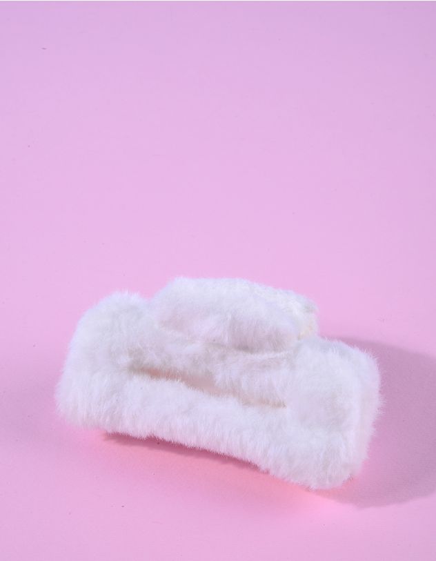 Заколка для волосся крабік хутряна | 263290-01-XX - A-SHOP