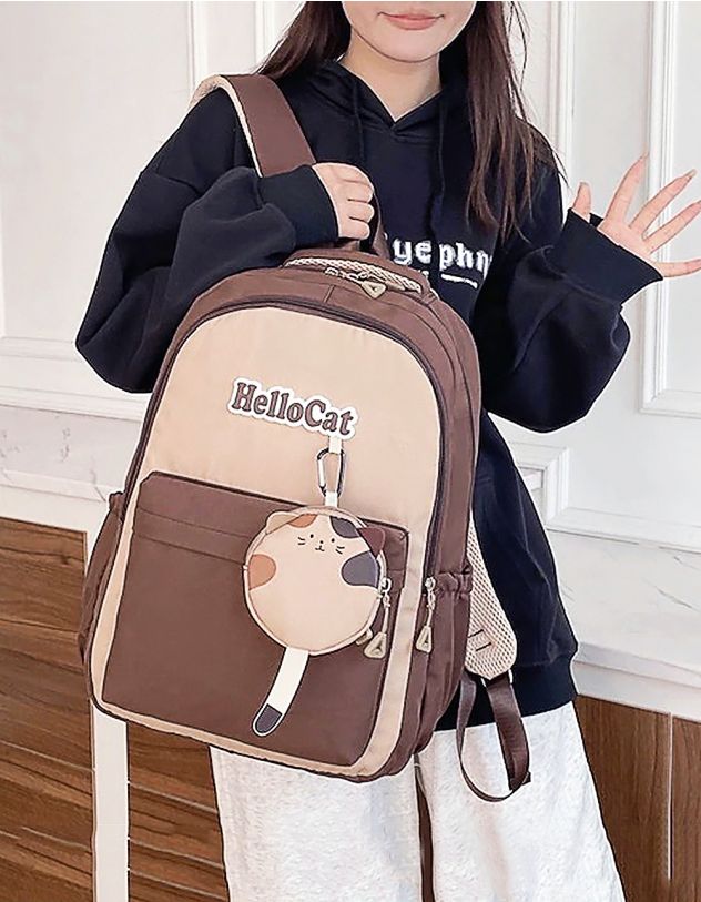 Рюкзак для міста з монетницею у вигляді котика | 263134-12-XX - A-SHOP