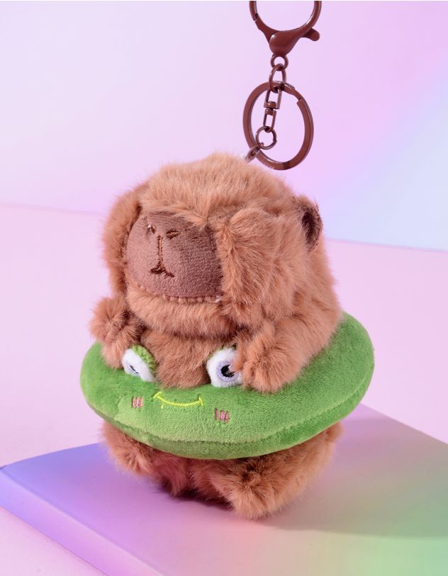 Брелок на сумку у вигляді капібари з кільцем для плавання | 263517-20-XX - A-SHOP