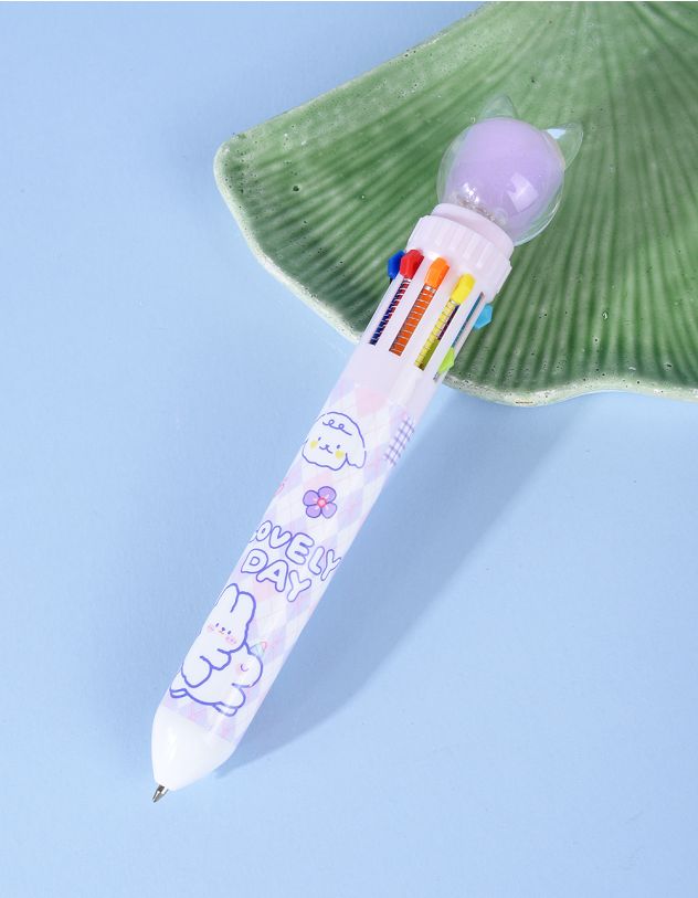 Ручка з різними кольорами із зображенням звірят | 258957-35-XX - A-SHOP