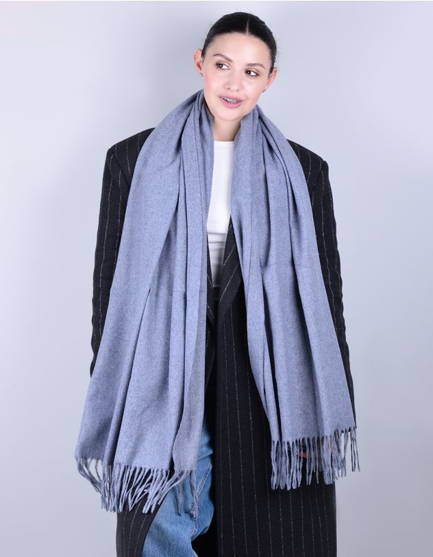 Палантин однотонний з китицями | 241857-11-XX - A-SHOP