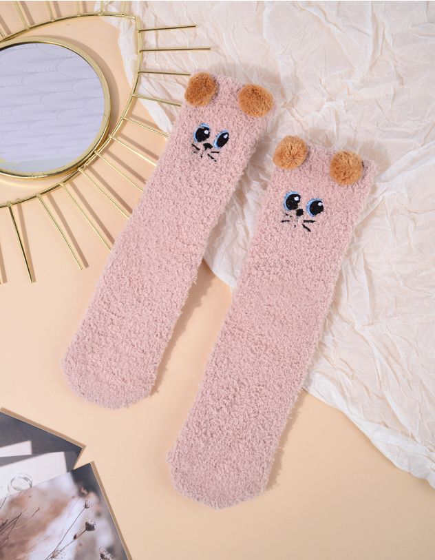 Шкарпетки утеплені з зображенням котика | 263612-22-XX - A-SHOP