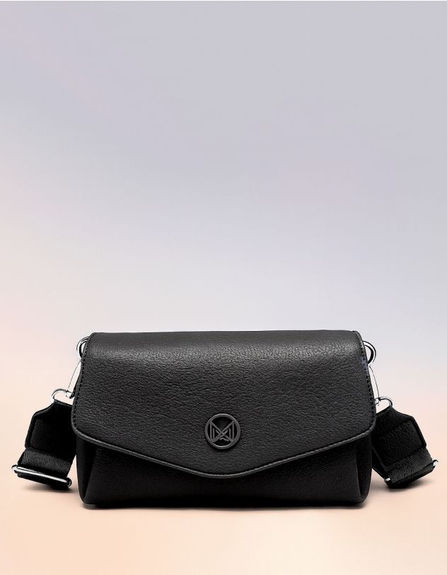 Сумка через плече з фурнітурою на клапані | 261840-02-XX - A-SHOP