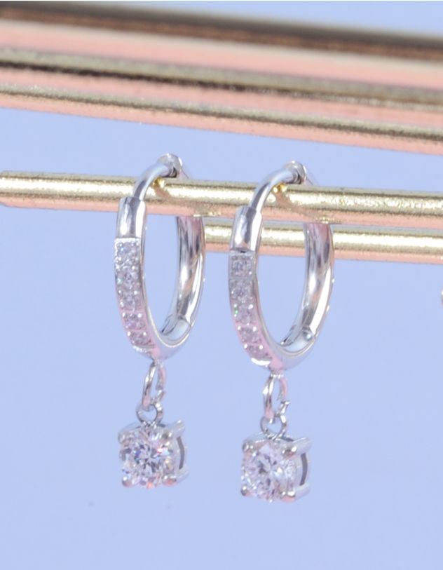 Сережки декоровані стразами | 264746-05-XX - A-SHOP