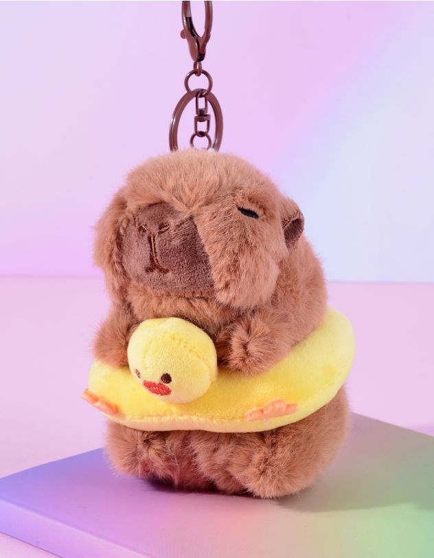 Брелок на сумку у вигляді капібари з кільцем для плавання | 263517-19-XX - A-SHOP