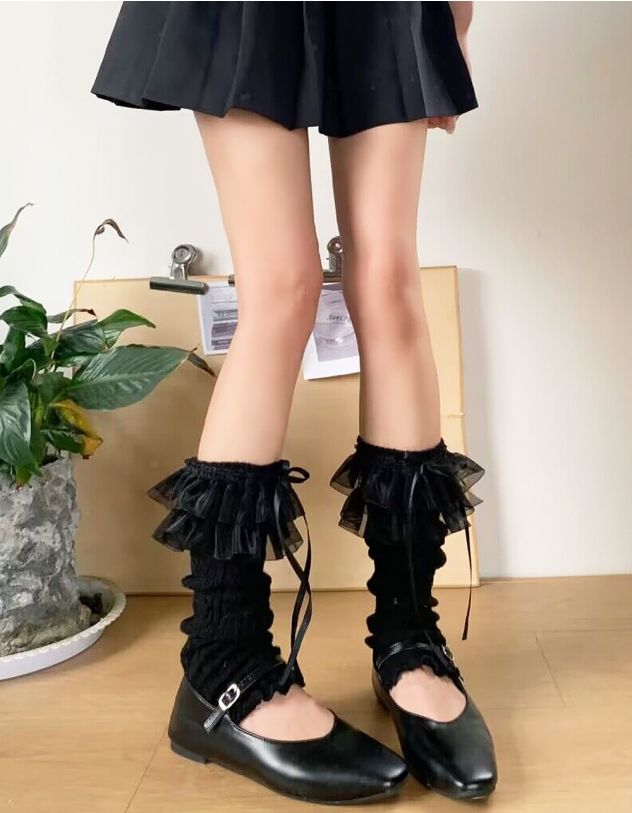 Гетри з бантом на рюшах | 264997-02-XX - A-SHOP