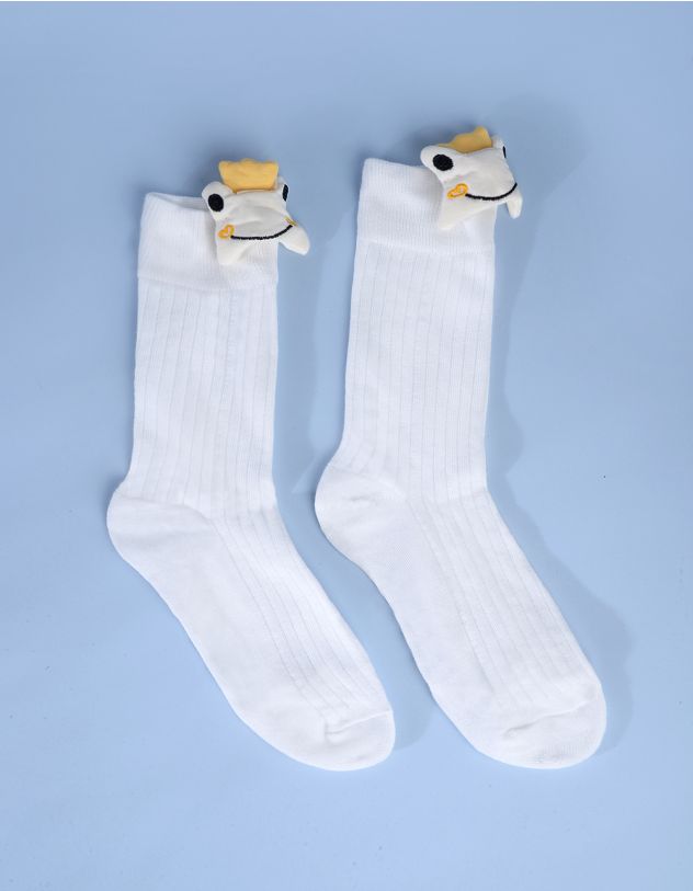 Шкарпетки у рубчик з жабкою | 255880-01-71 - A-SHOP