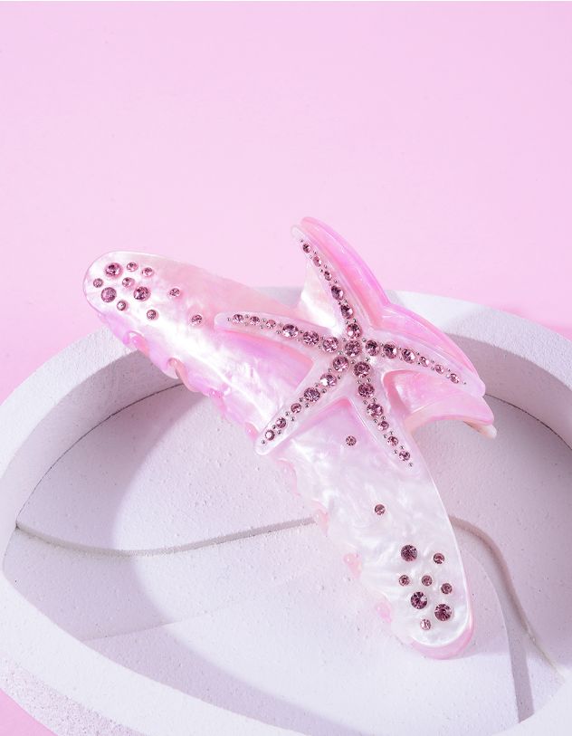 Заколка для волосся крабік декорована стразами | 264550-14-XX - A-SHOP