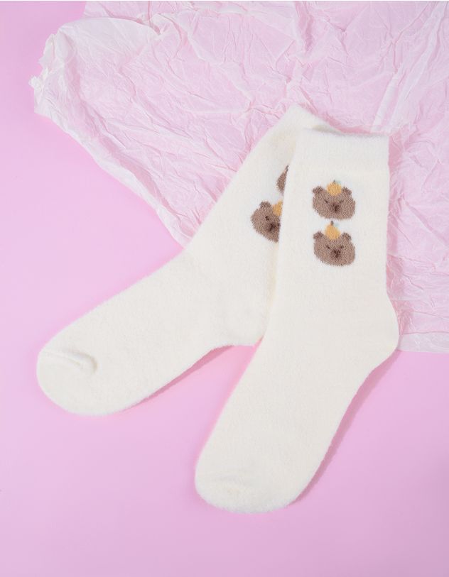 Шкарпетки смугасті  з зображенням капібари | 264066-40-XX - A-SHOP