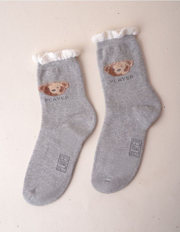 Шкарпетки з зображенням ведмедика | 258417-11-71 - A-SHOP