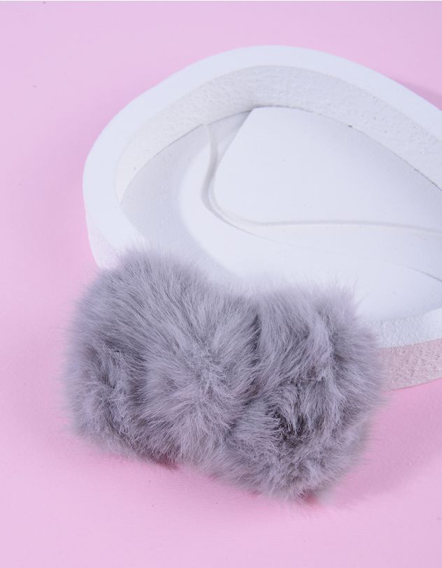 Заколка для волосся хутряна у вигляді банта | 262894-11-XX - A-SHOP