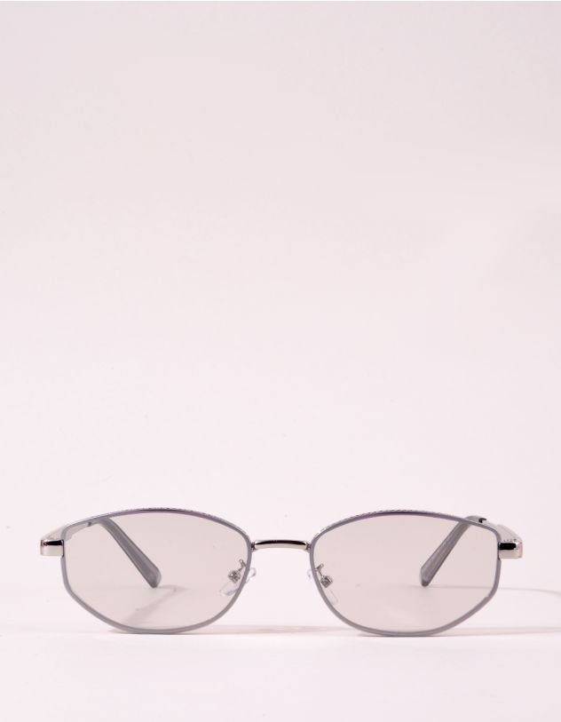 Окуляри сонцезахисні вузькі з тисненням на дужках | 265899-05-XX - A-SHOP