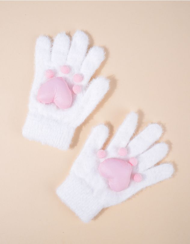 Рукавички з лапкою у вигляді серця | 263751-01-XX - A-SHOP