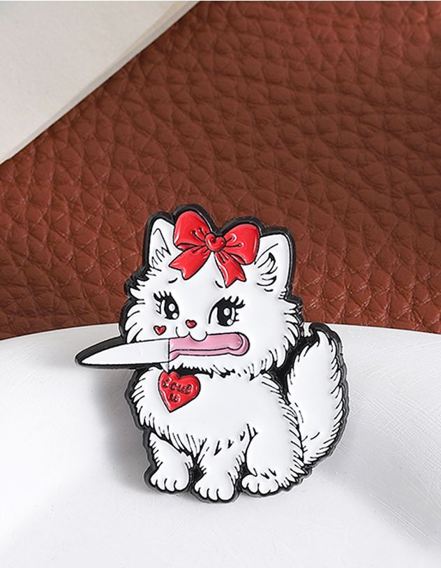 Брошка у вигляді киці з ножем | 266160-01-XX - A-SHOP