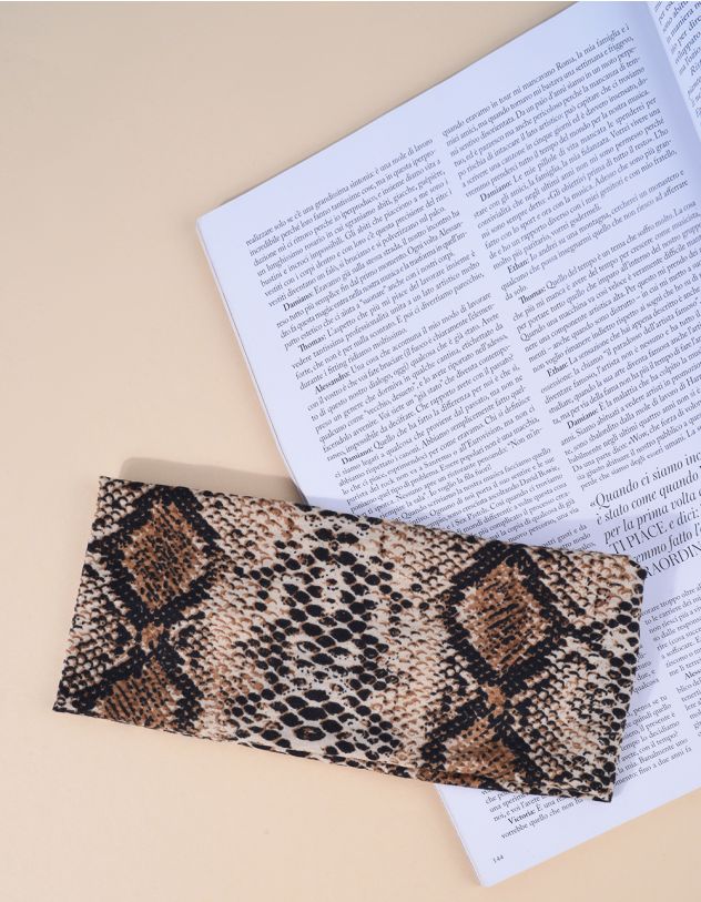 Пов'язка на голову з анімалістичним принтом | 264409-12-XX - A-SHOP